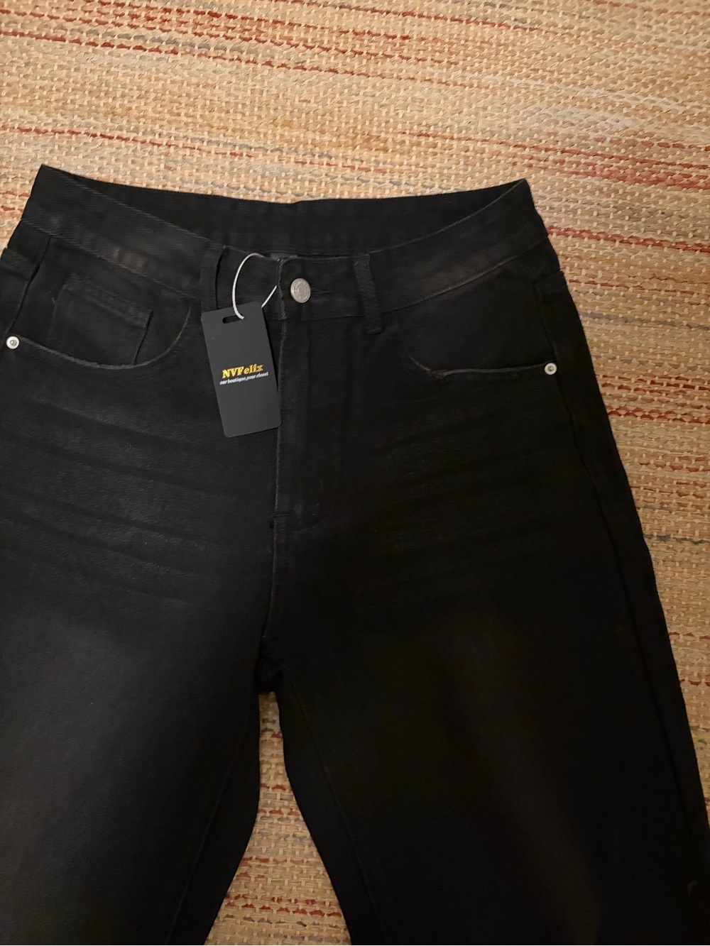 Women's High-Rise Black Stretch Jeans NVFelix
